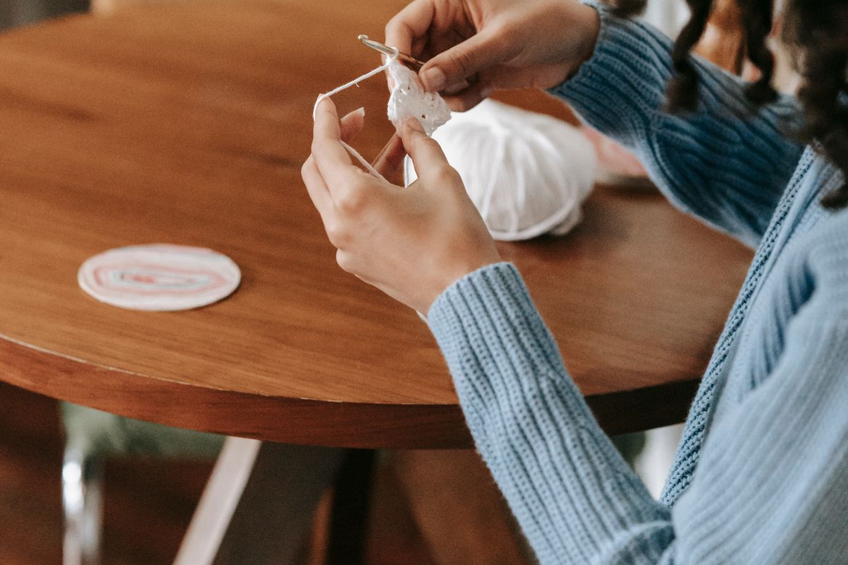 Sewing and finishing work at home